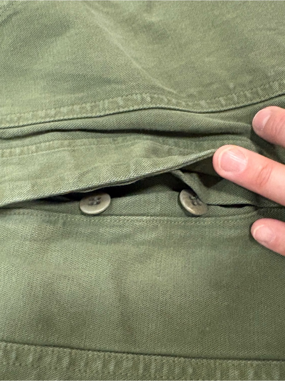 Citizens of Humanity High-Rise Utility Shorts Olive Green - Picture 7 of 15